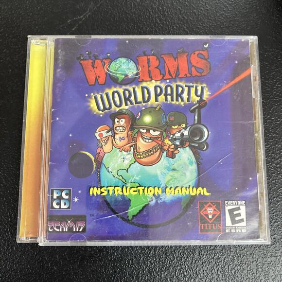 Worms World Party PC Game 2001 Team17 Battle CD Windows - Picture 1 of 5